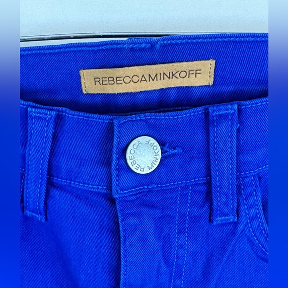 Rebecca Minkoff Cobalt Blue Mid Rise Skinny  Jeans Designer Runway Sampl… - Picture 2 of 7